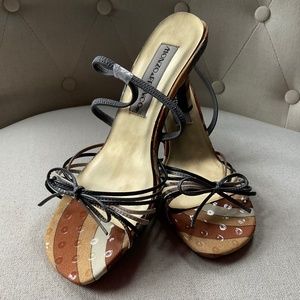 Monzo & Franco Bow Detail Toe Sandals in 7.5 WIDE